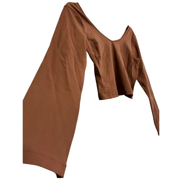 Lululemon Brown Align Long Sleeve Tee Sz 12 GS - Picture 2 of 5